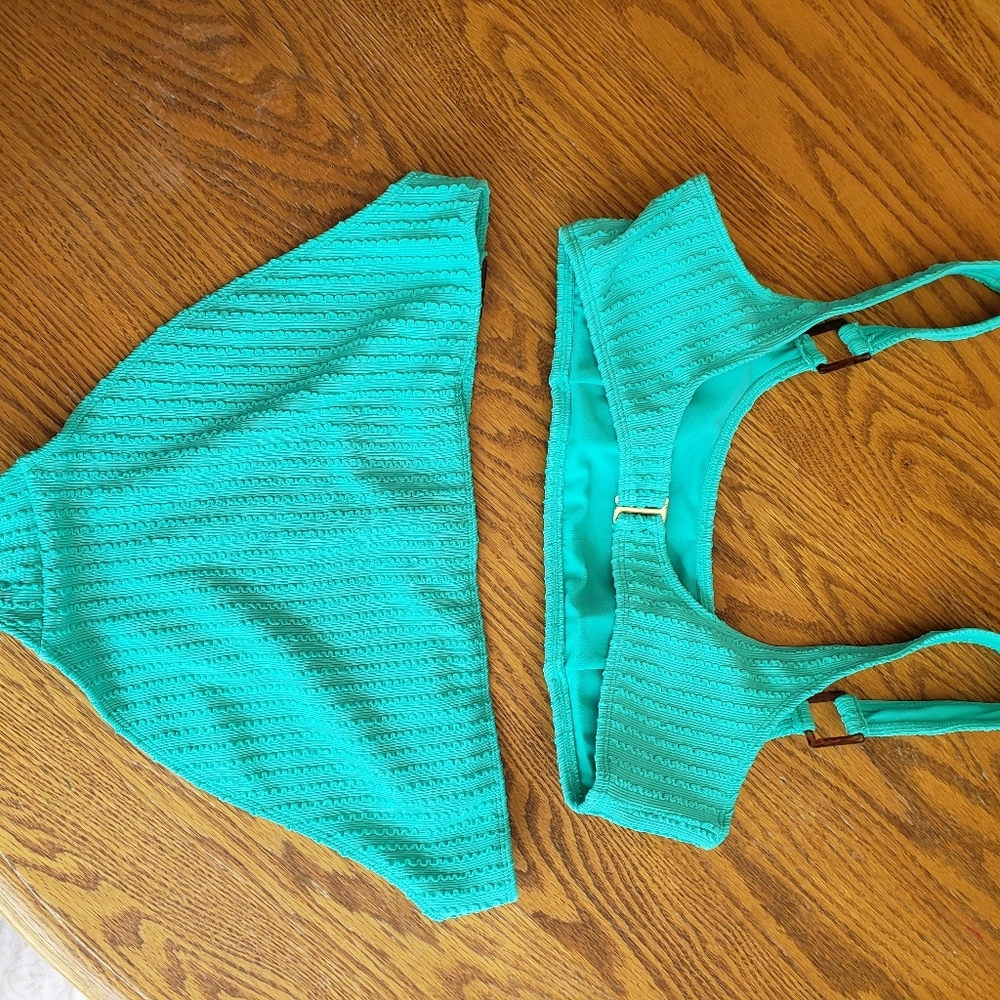 Two piece Bikini No boundaries Aqua 2 piece bikini textured - Picture 6 of 7